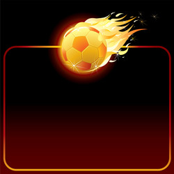 fiery soccer ball vector