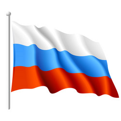 Russia flag wave isolated on png or transparent background,Symbol Russia,template  for banner,card,advertising ,promote,and business matching country poster,  vector illustration Stock Vector