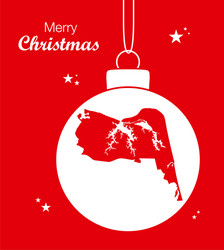 merry christmas theme with map of virginia beach Vector Image