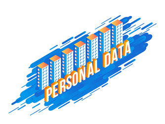 Personal data text design vector