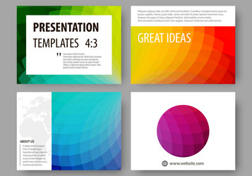 set of business templates for presentation slides vector image