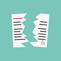 torn documentation icon file vector image