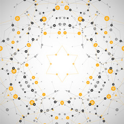 Background pattern network design dots vector