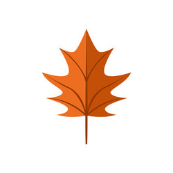 Brown dry autumn leaf theme symbol graphic design vector