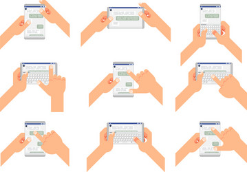 chat accept reading type send gesture message vector image