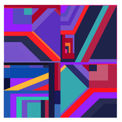 colorful geometric and curve background pattern vector image