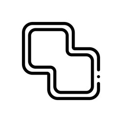 combine icon thin linear style design isolated vector image