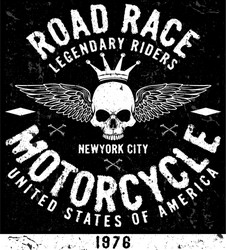 vintage motorcycle t-shirt graphic Vector Image
