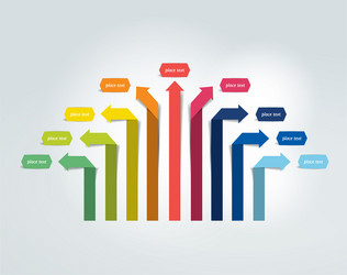 arrow infographic chart scheme flowchart vector image