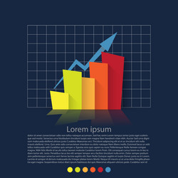 Flat design chart Royalty Free Vector Image - VectorStock