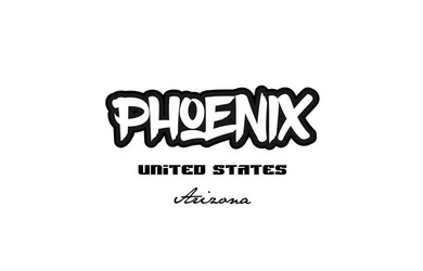 Phoenix Graffiti City Logo Vector Image