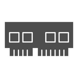 ram solid icon computer hardware memory chip vector image