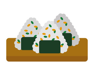 Origini triangle japanese food Royalty Free Vector Image