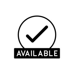 Available Checkmark Tag Vector Image