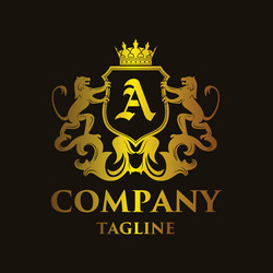 Elegant Letter A Logo - Royal Emblem Vector Image