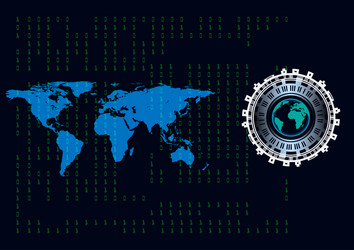 graphics design hitech circuit cog style connect vector image