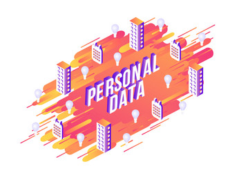 personal data text design vector