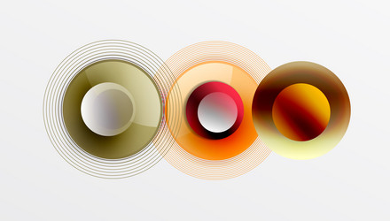abstract circles overlap creating vibrant color vector image