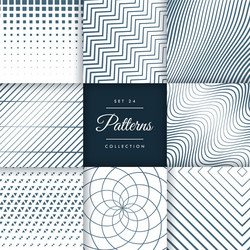 abstract line pattern collection background vector image