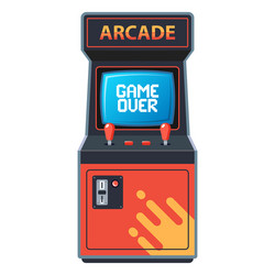 arcade machine on a white background game from vector