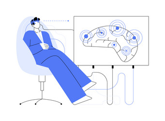 Brain-Computer Interface Technology vector image