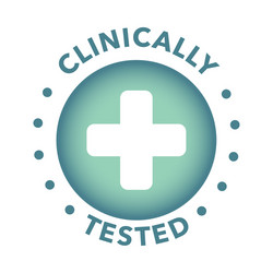 clinically tested approved badge Vector Image