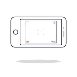 modern smartphone with camera application user vector image