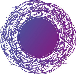 tangled circle clew with space for text colored vector