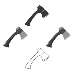 axe icon for web and mobile vector image