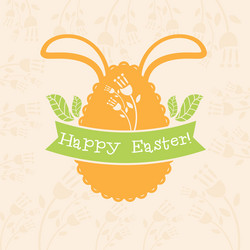 concept easter card with egg and bunny Vector Image