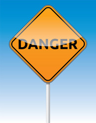 danger traffic board vector