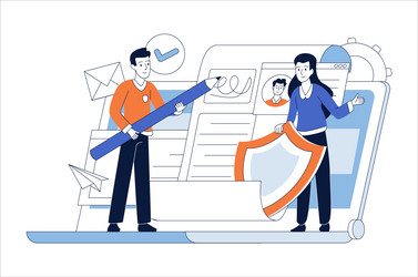 digital signature and data protection user vector image