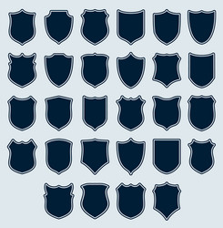 Heraldic Shield Icons Royalty Free Vector Image