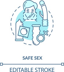 Safe sex concept icon vector