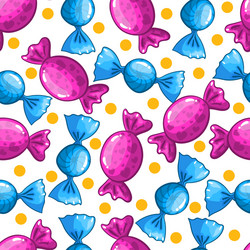 seamless pattern with candy vector image