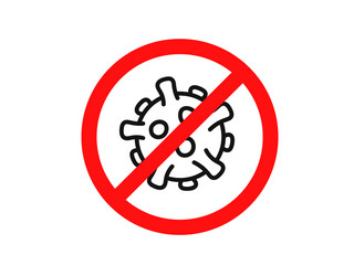 stop coronavirus sign outbreak vector