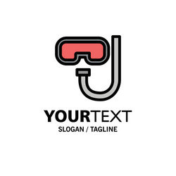 beach goggles snorkeling underwater business logo Vector Image