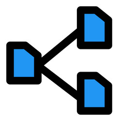 data exchange between several resources vector image