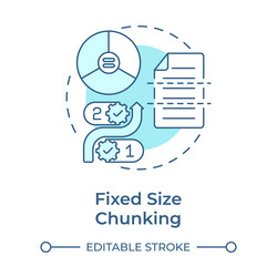 fixed size chunking soft blue concept icon vector image