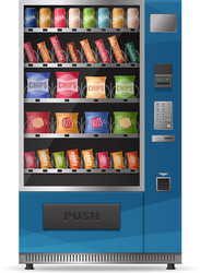 Snacks Vending Machine vector image