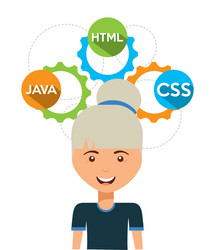 software programmer vector image