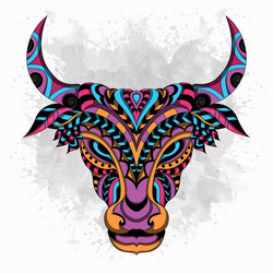 stylized cow entangle Vector Image
