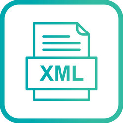 xml file document icon vector image