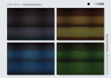 abstract color light hexagon vector image