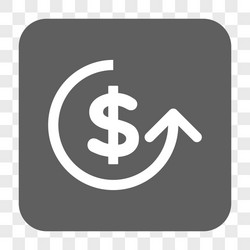 chargeback rounded square button vector image