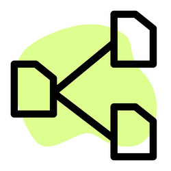 data exchange between several resources vector image