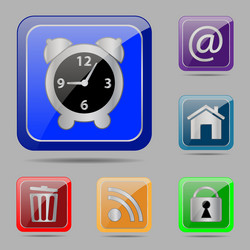 set web buttons vector image