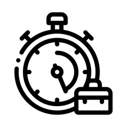 stopwatch and suitcase agile element icon vector