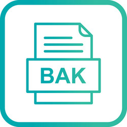 bak file document icon vector image