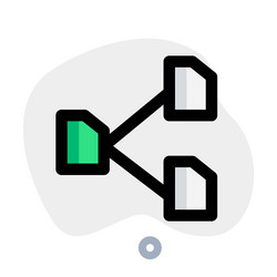 data exchange between several resources vector image